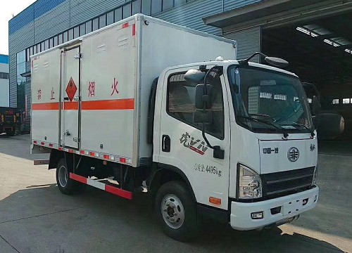 蓝牌解放虎VN易燃气体厢式运输车图片