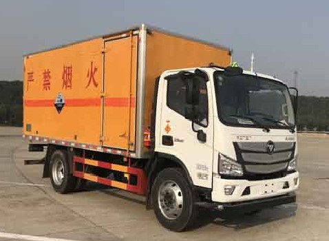 国六福田欧马可腐蚀性物品厢式运输车图片
