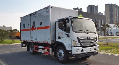 国六福田欧马可5.15米二类易燃气体厢式运输车