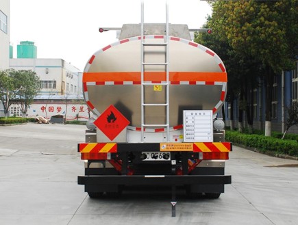 国六东风天龙25.6方双仓油罐车