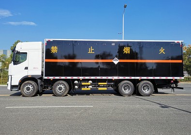 国六东风柳汽乘龙8X4厢式危化品运输车