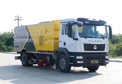 国六重汽汕德卡洗扫车_凯力风牌KLF5180TXSZ6型洗扫车