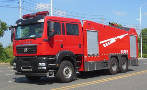 重汽汕德卡后双桥12.8吨水罐消防车 重汽汕德卡后双桥12.8吨水罐消防车